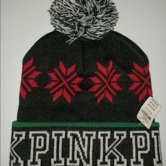 COPY - Christmas Victoria secret pink beanie hat nwot Tis the Season - Picture 5 of 10